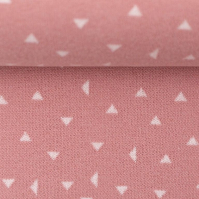 Jaquardjersey | Dreiecke | pastell rosa